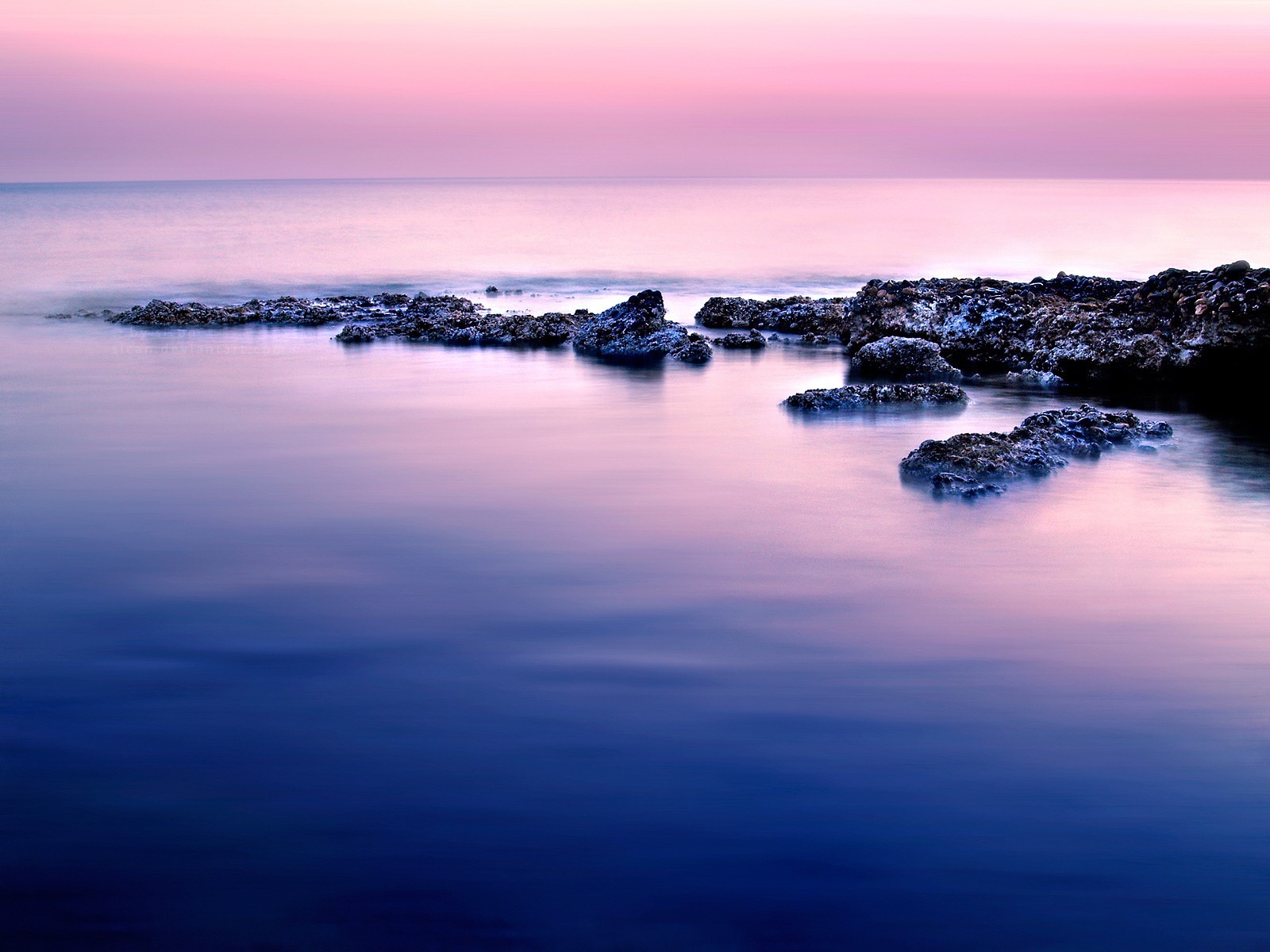 acqua orizzonte pietre