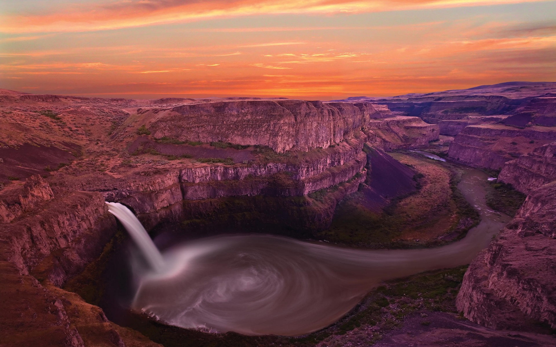 river waterfall a whirlpool