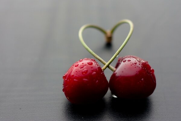 Fresh delicious scarlet cherry