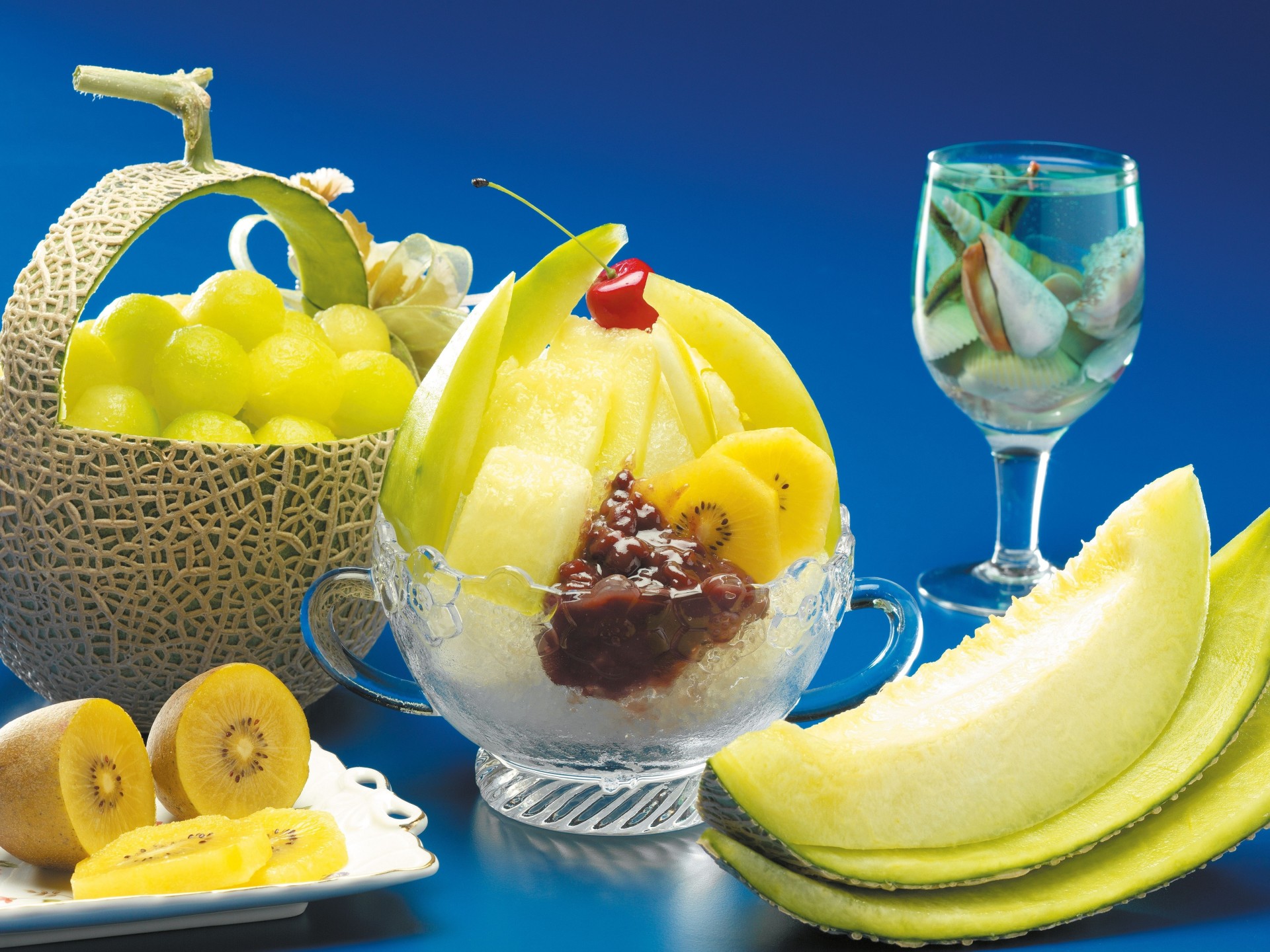 frutta kiwi meloni dessert