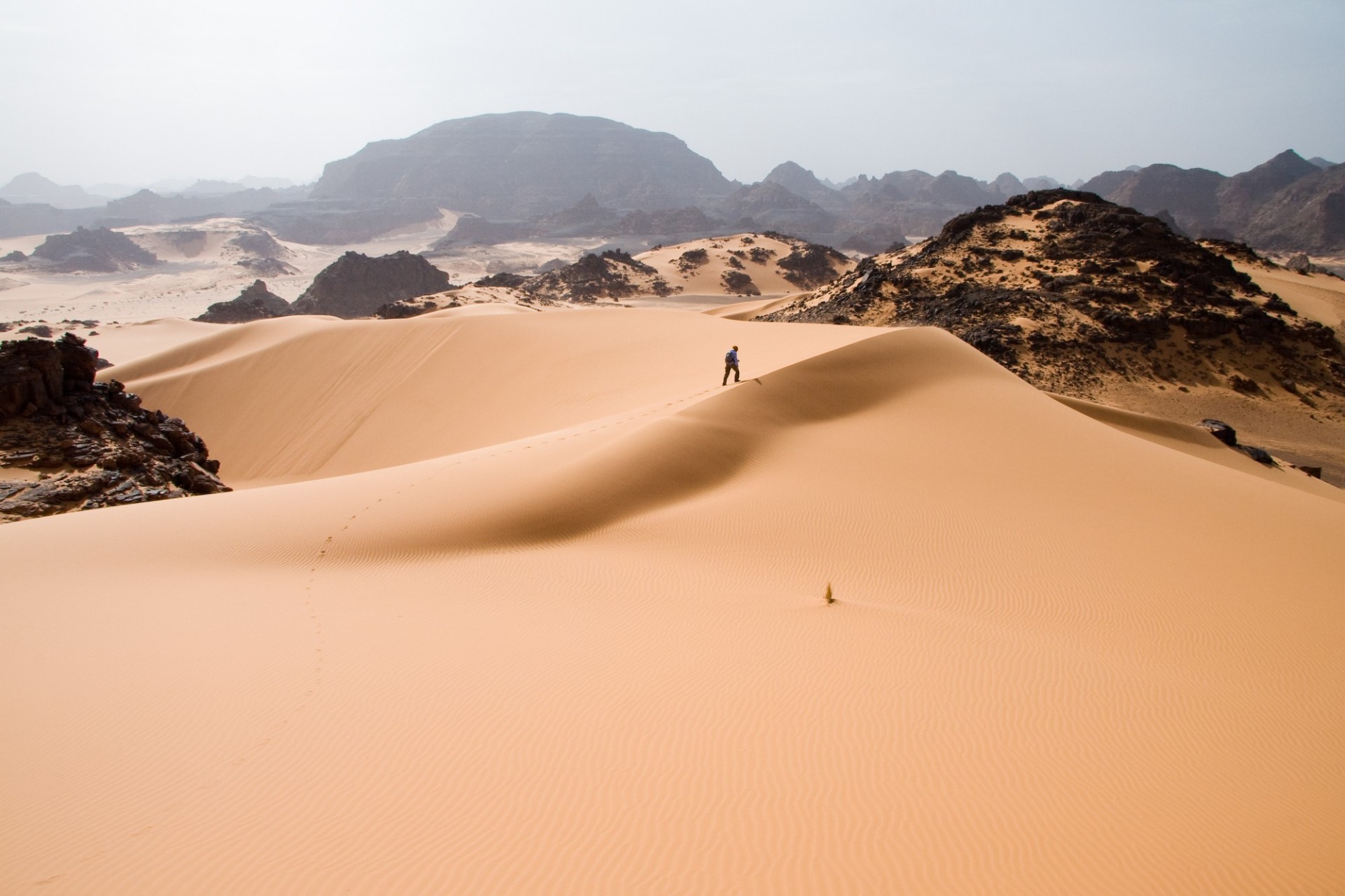 dune sand desert man