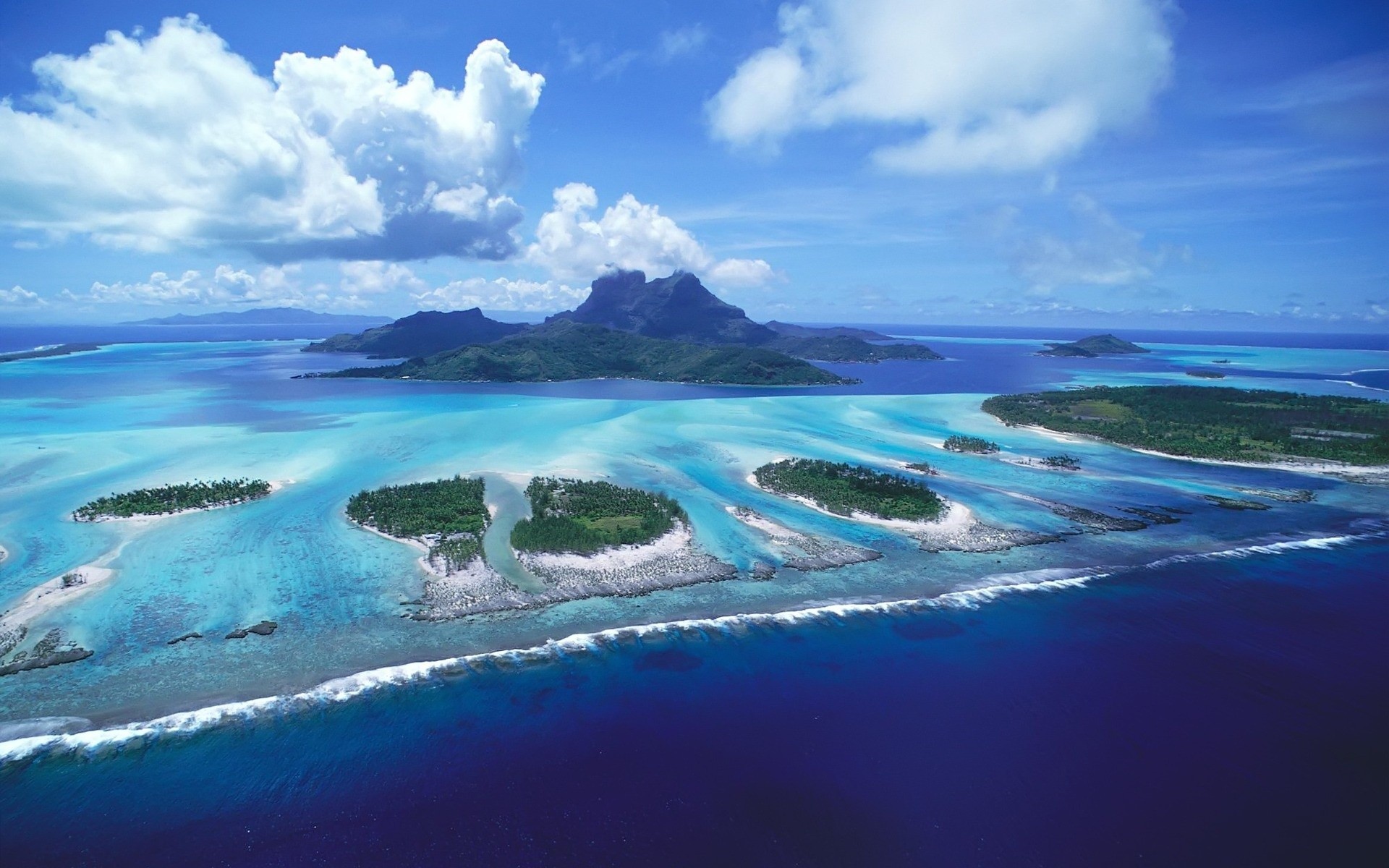 bora bora francés polinesia islas mar nubes