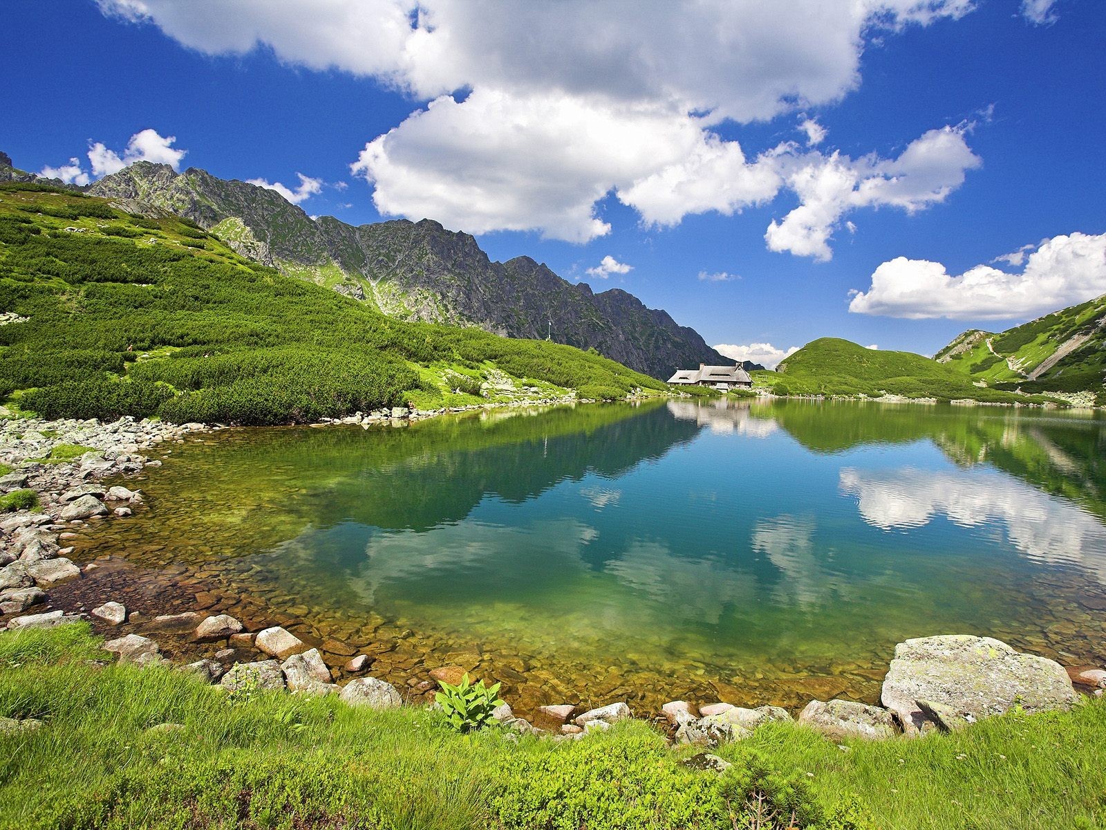 see berge wolken