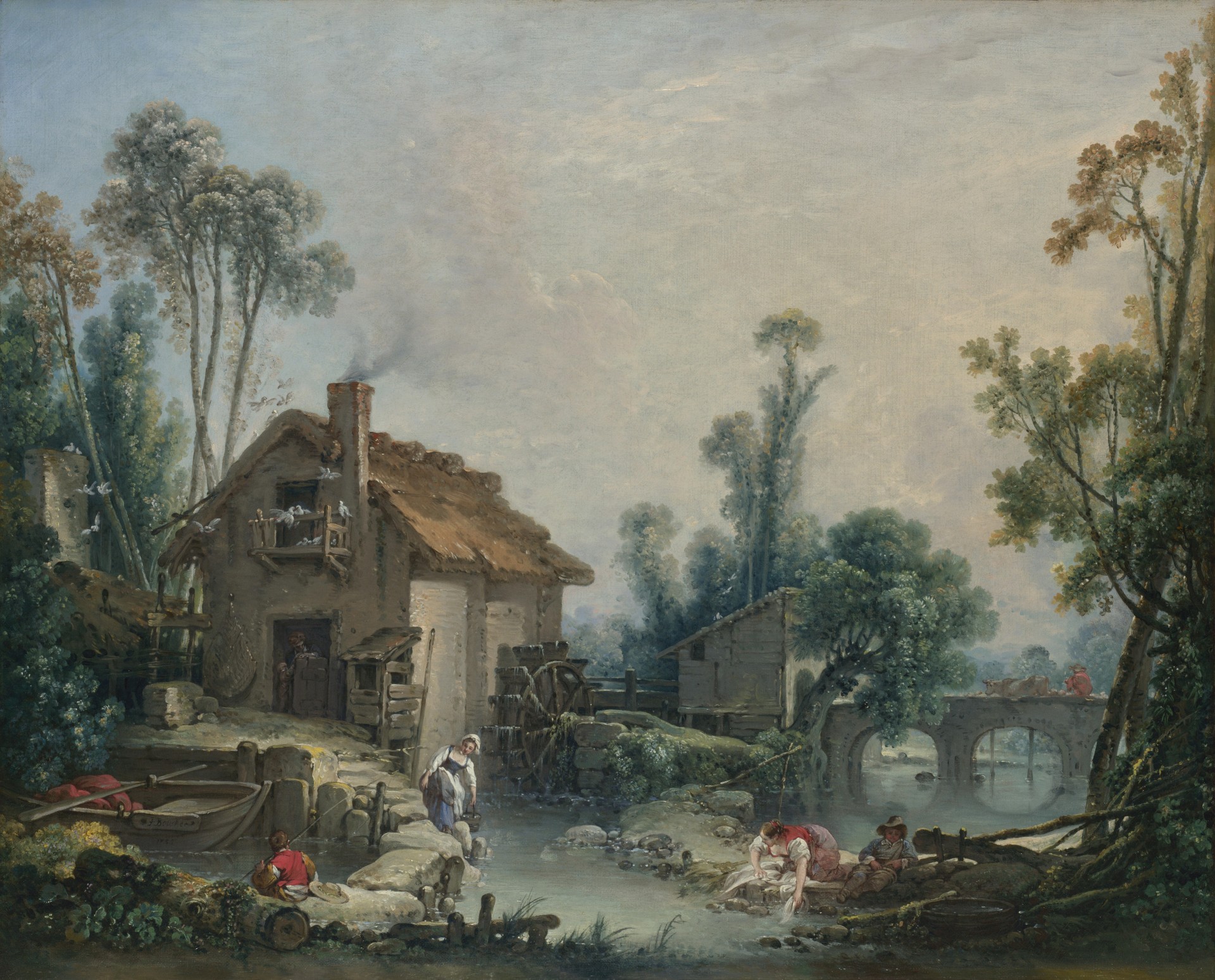 london national gallery francois boucher francois boucher landscape with a watermill