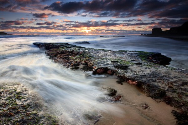 Beautiful, fascinating and scary water shore