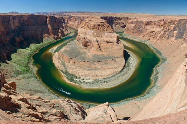 Flexion de la rivière verte dans le Canyon