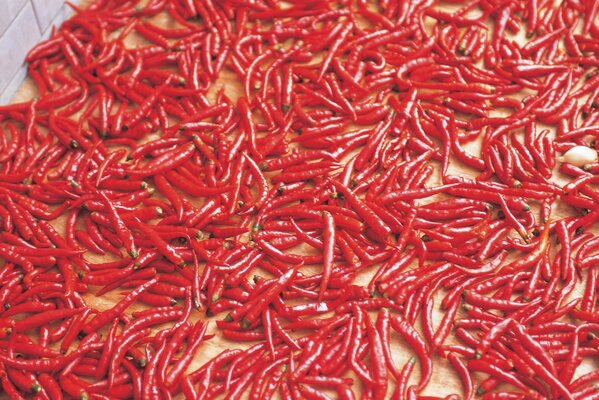 Sfondo di un sacco di peperoncino