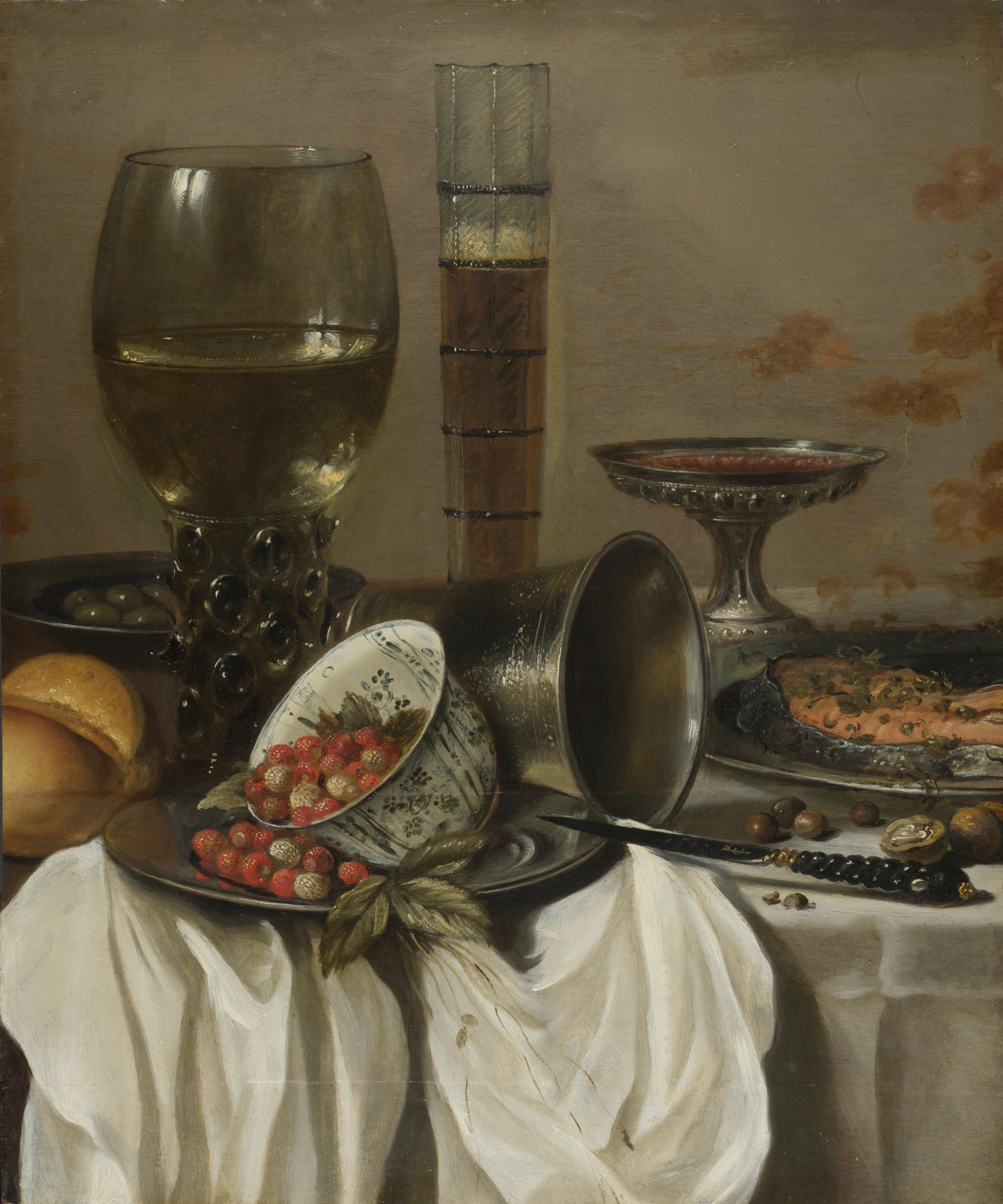 peter claes. martwa natura z naczynia do picia still life with drinking vessels london national gallery