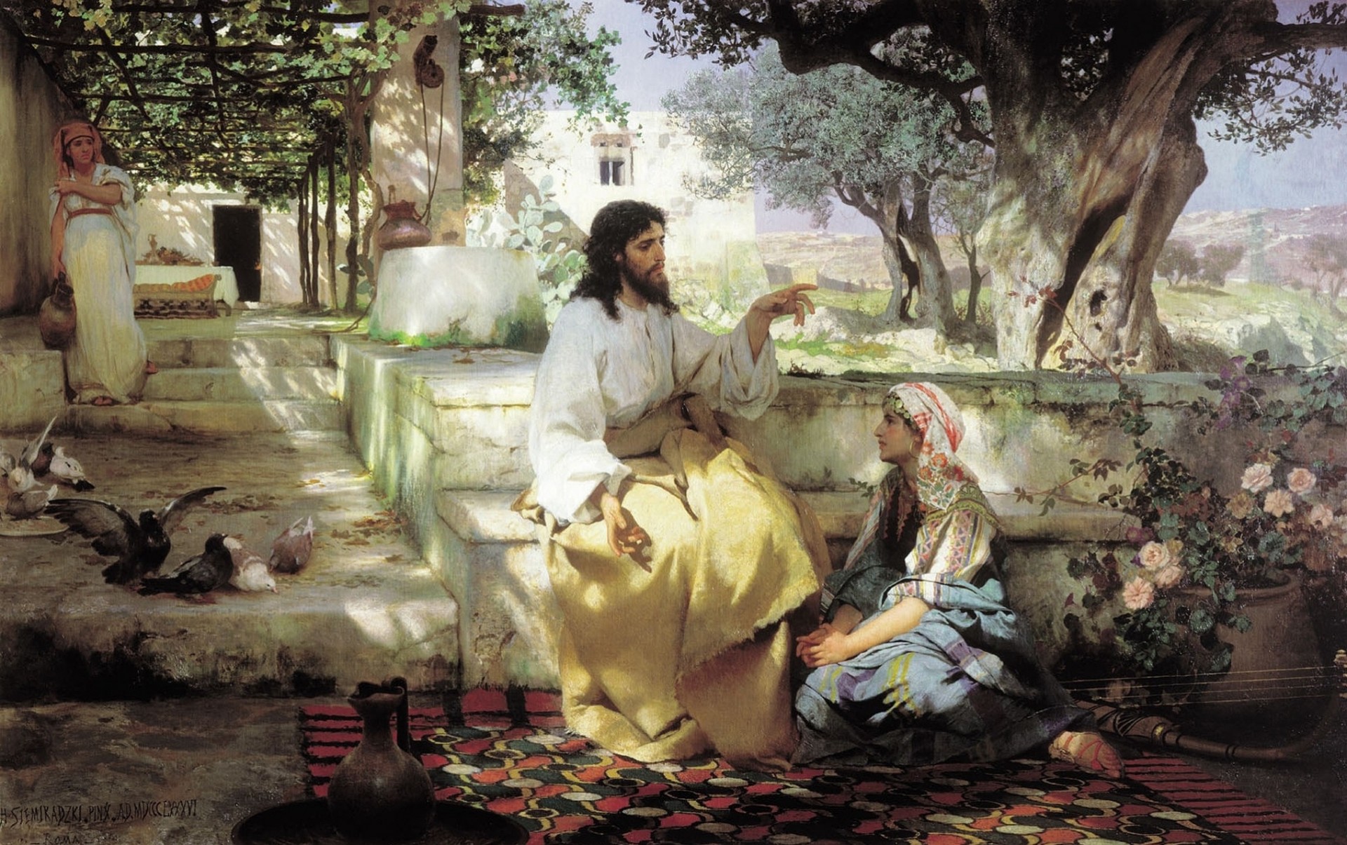 semiradsky peinture maison christ