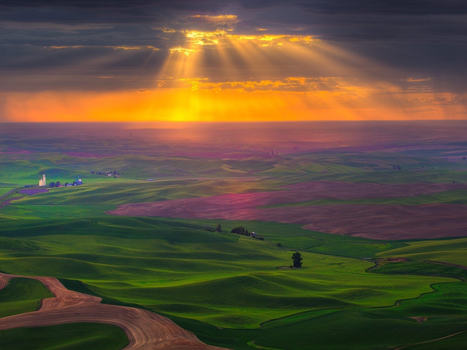 feld ebene hügel licht