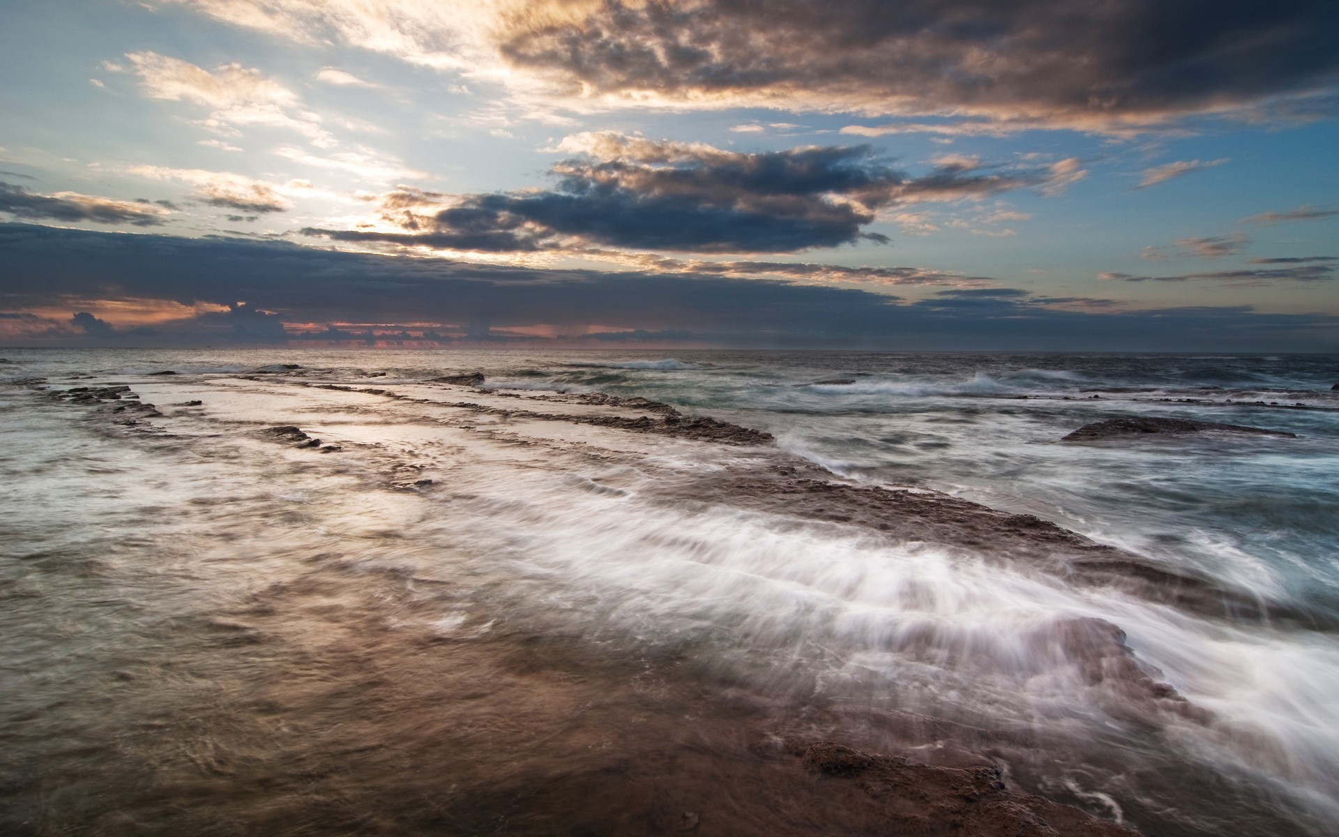 beach sea cloud