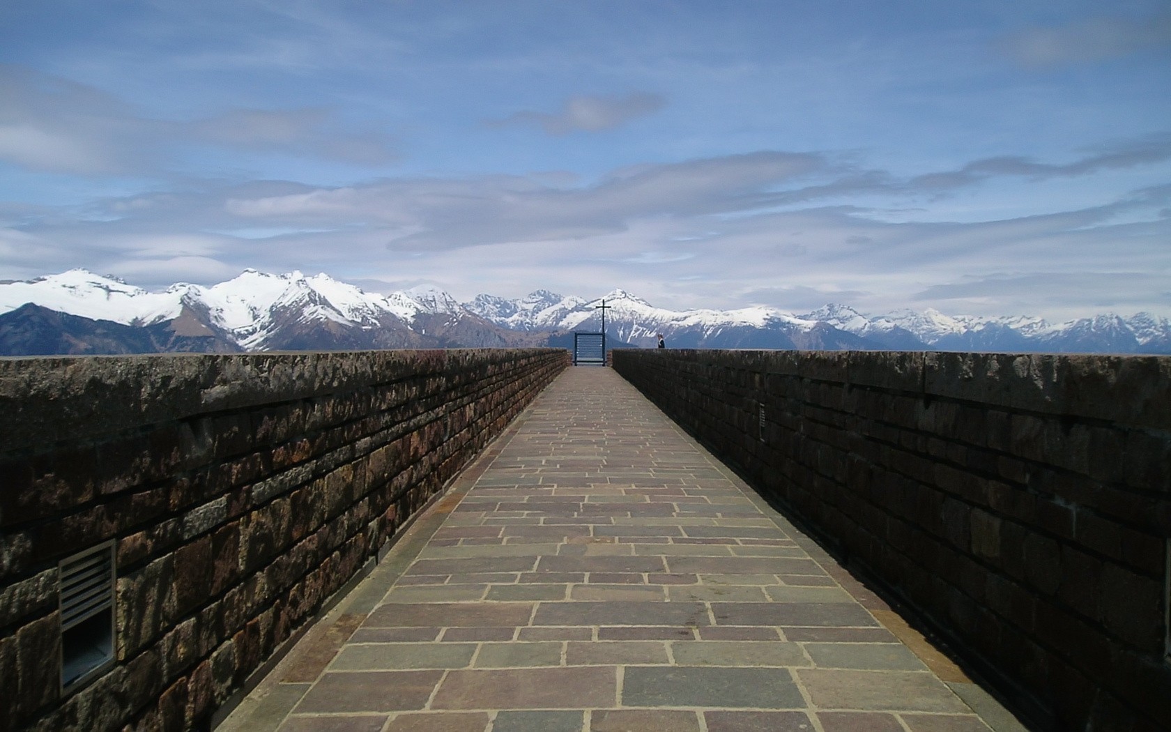 straße weg himmel berge