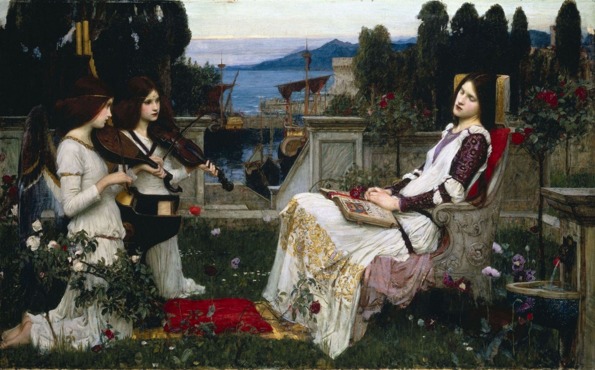 música john ángel pintura al óleo lienzo romance pintura