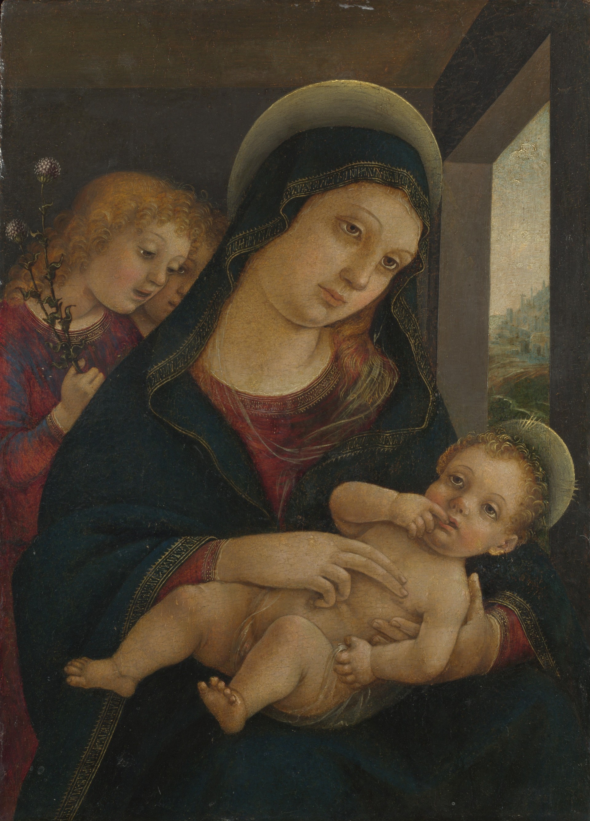 liberale da verona liberale da verona madonna with child and two angels london National Gallery