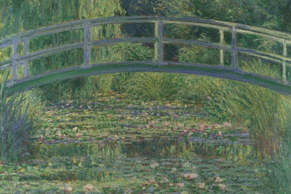 Claude Monet puente tonos verdes