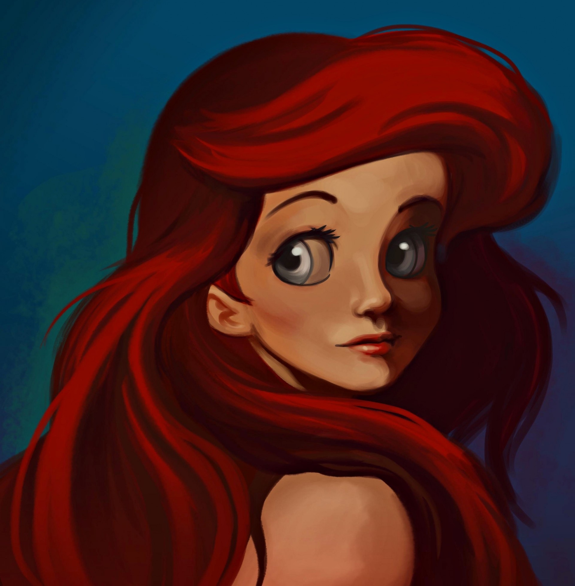 couleurs cheveux yeux dessin grands ariel rouge