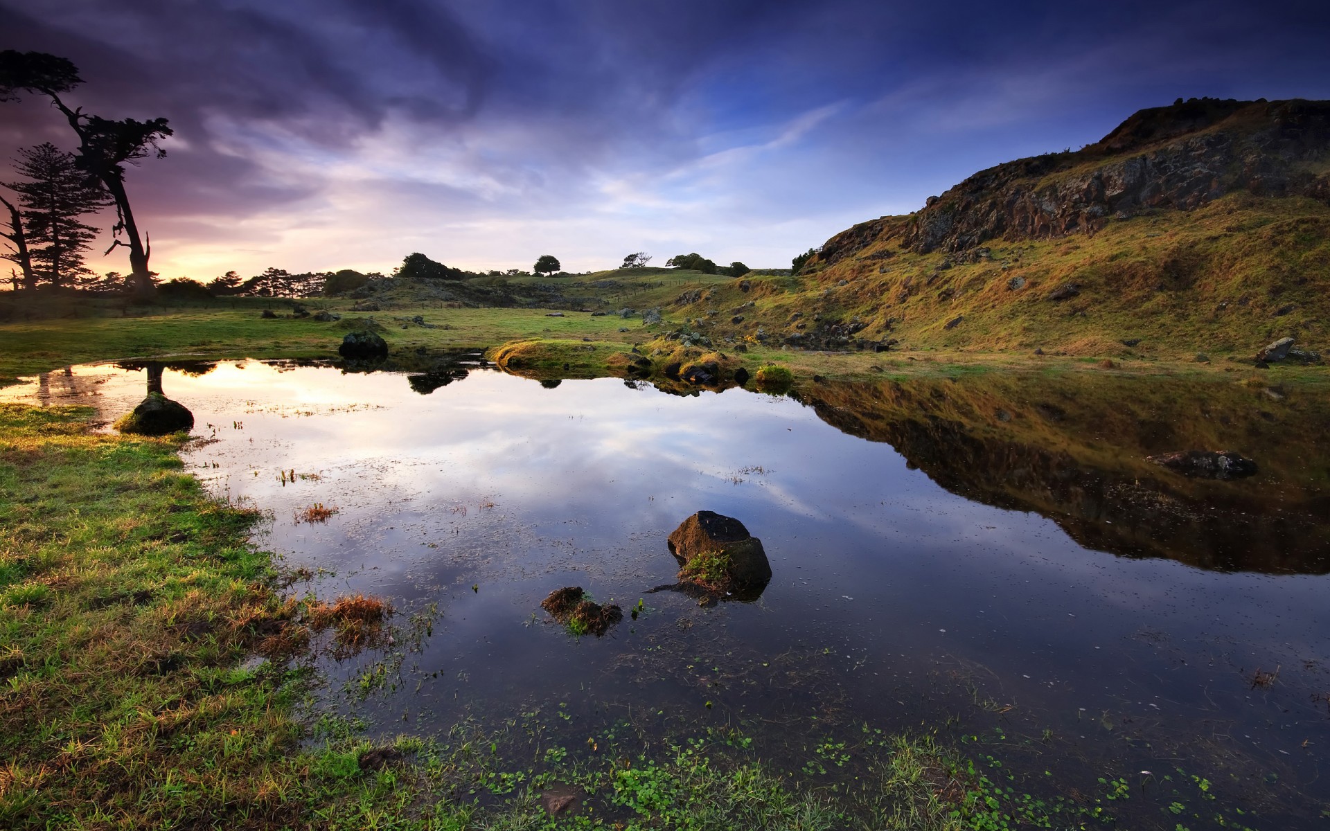 nuova zelanda cielo alba acqua lago