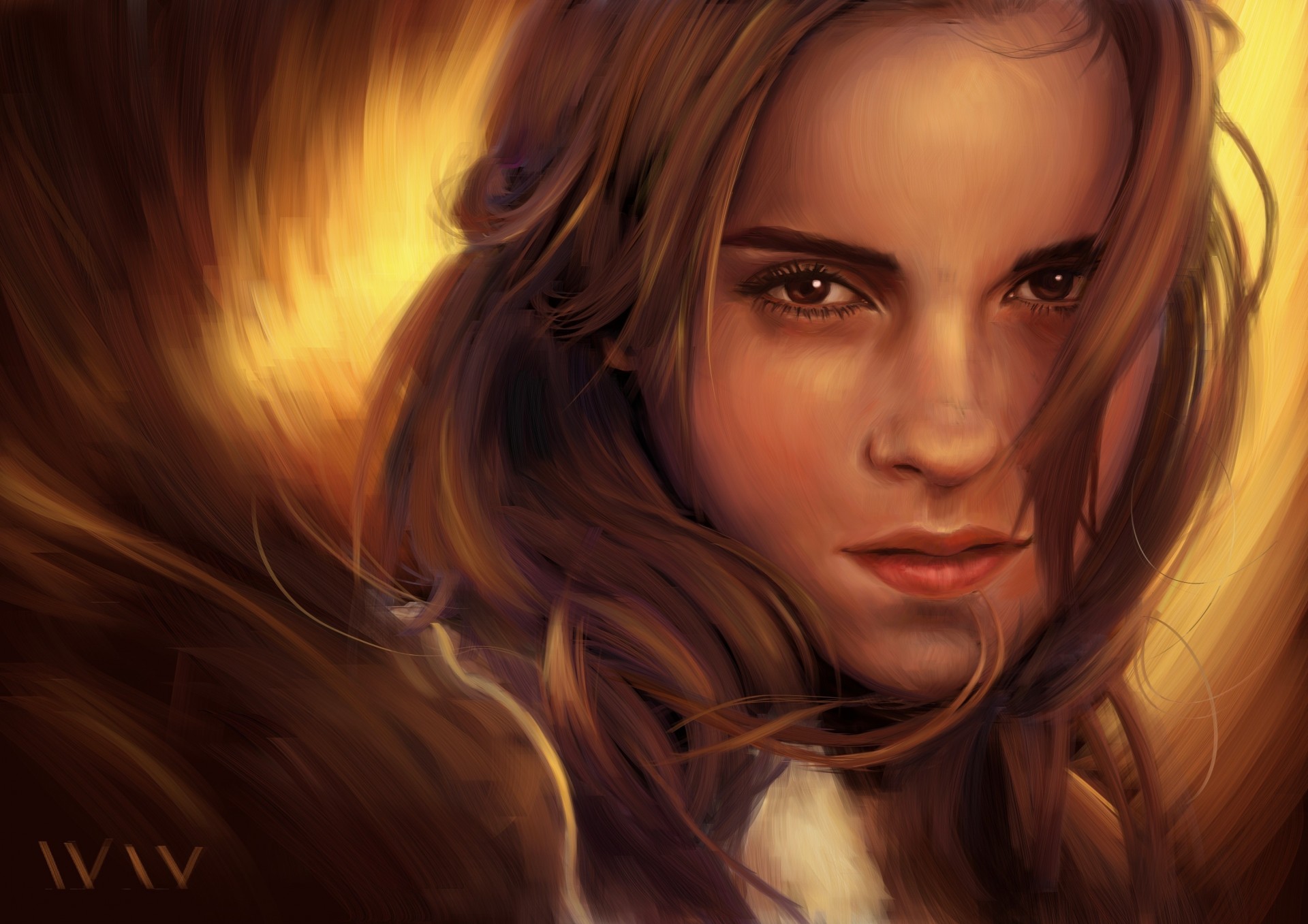 emma watson art visage fille