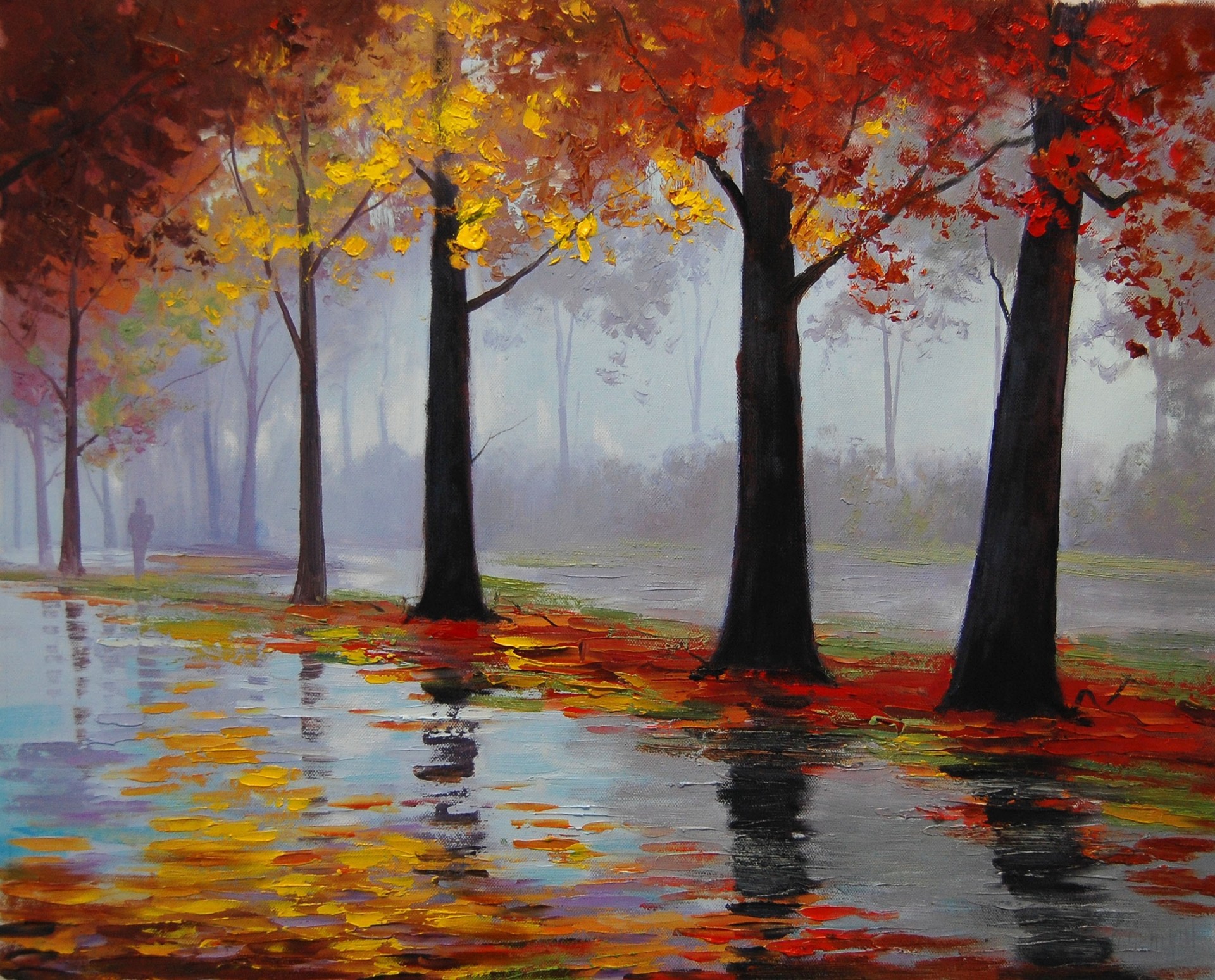 arte lluvia de otoño artsaus dibujo