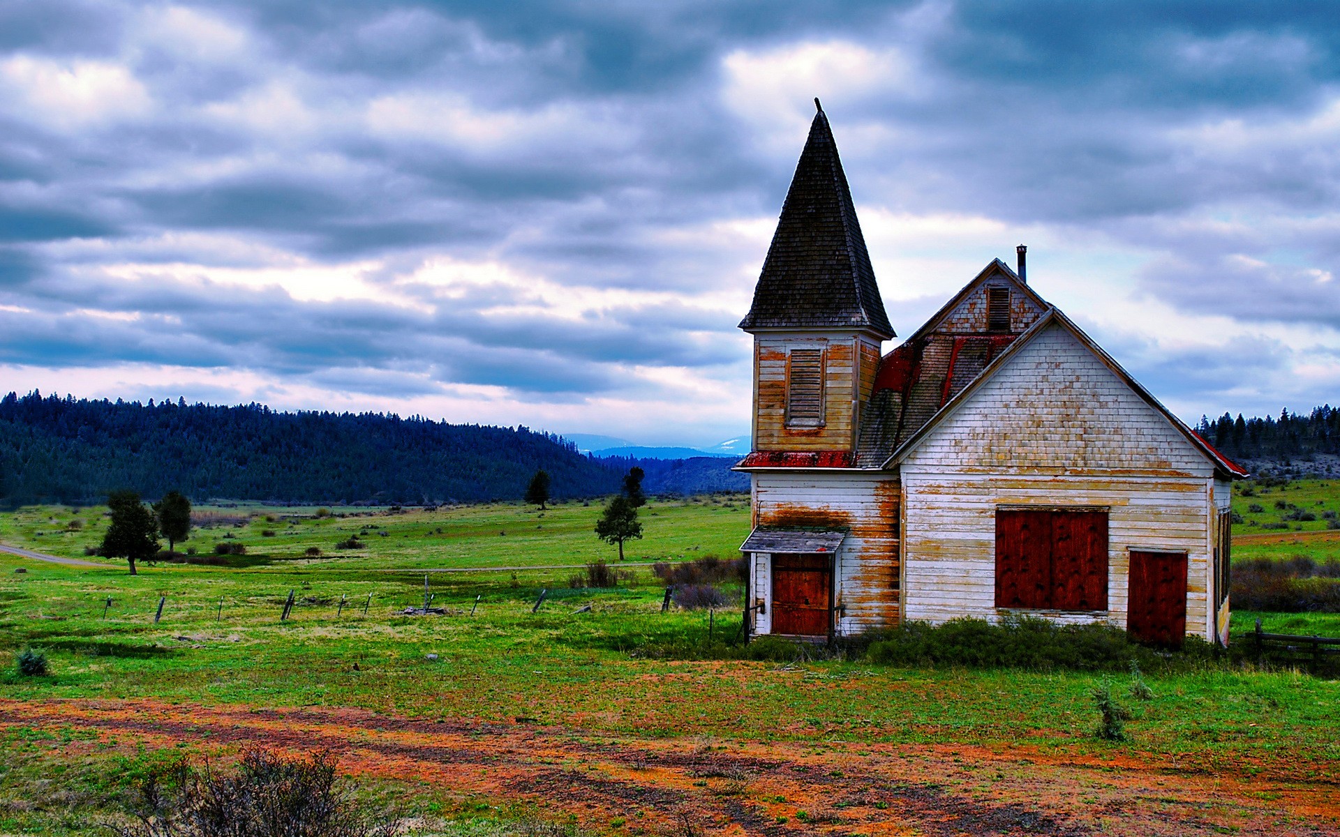 house the field mountain forest