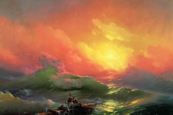 Aivazovsky s painting The ninth shaft 