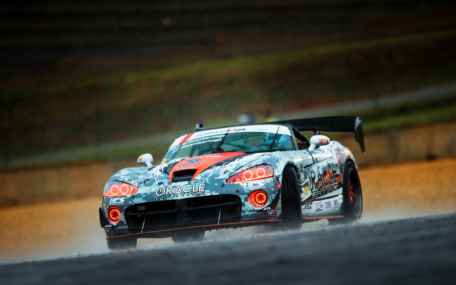 dodge viper coche fórmula drift viper deriva derrape lluvia deporte