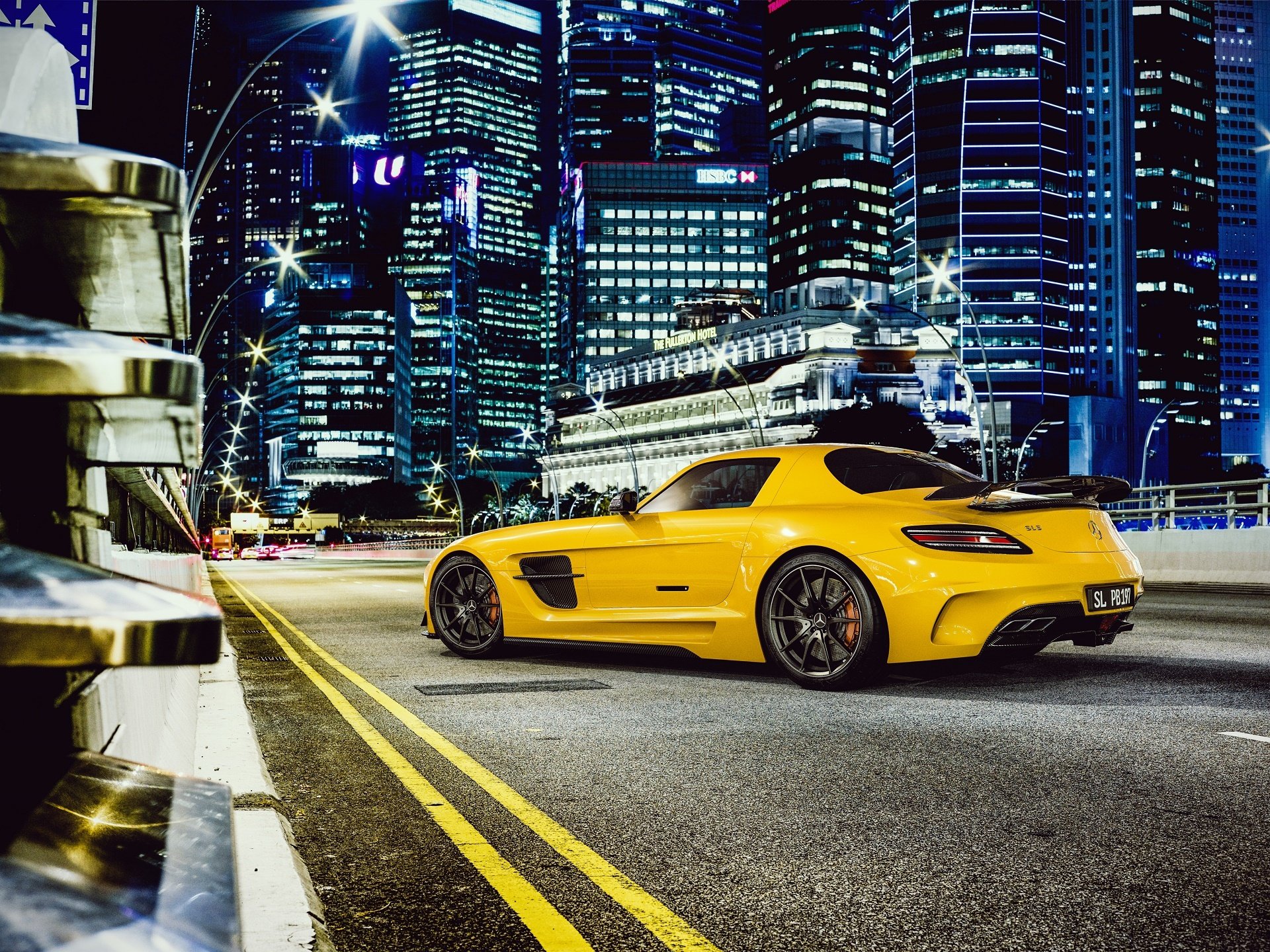 mercedes-benz sls amg black series yellow mercedes benz road supercar