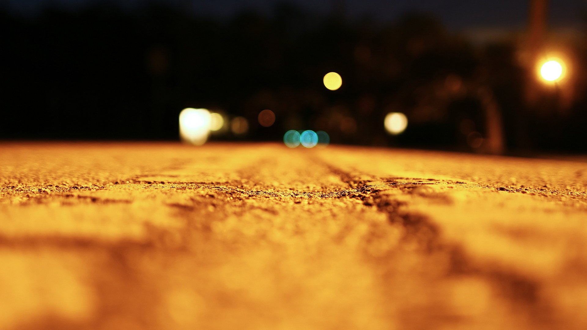 macro lumière effet bokeh route nuit route macro nuit lumière