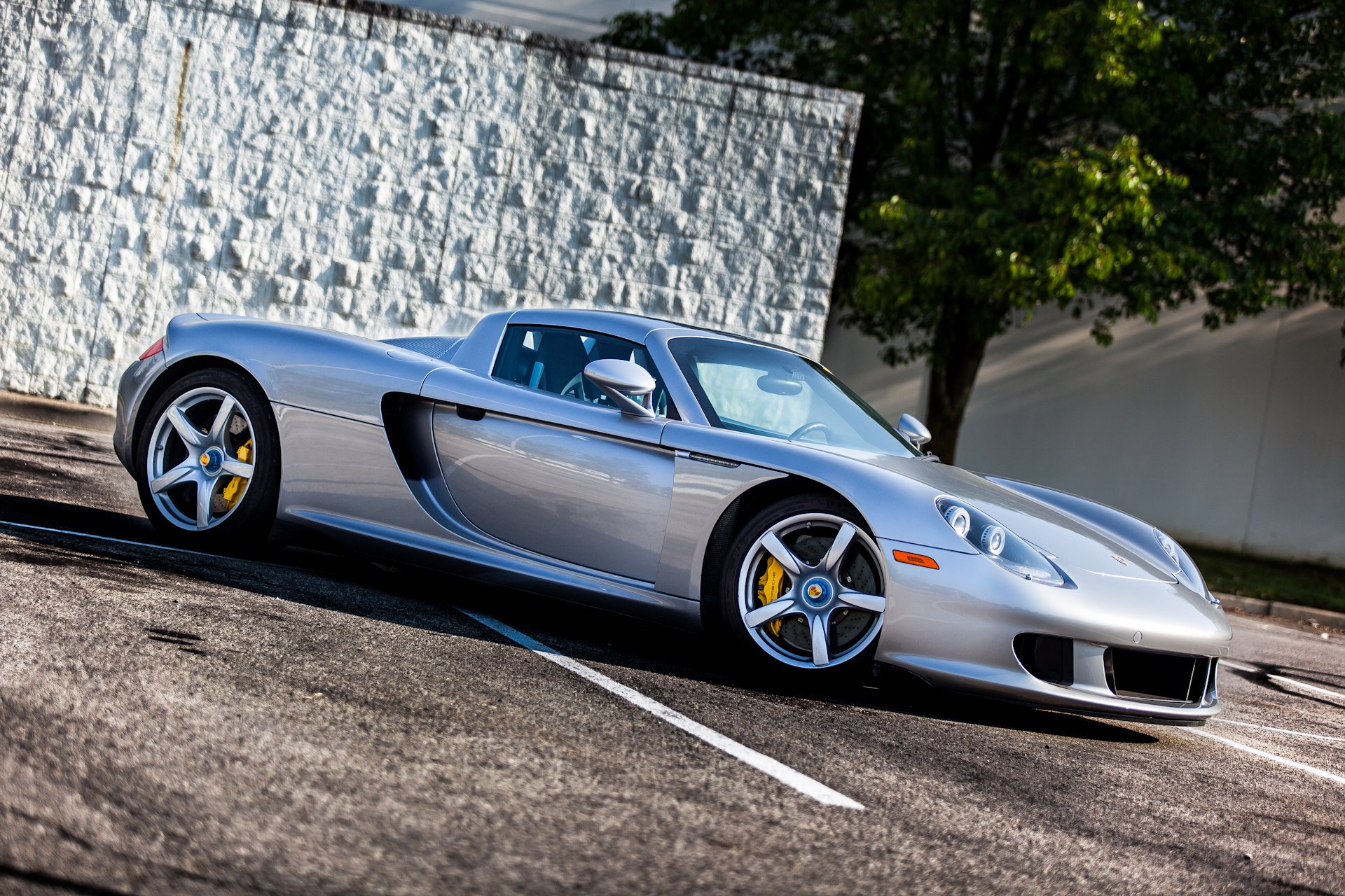 porsche carrera gt silver wall porsche