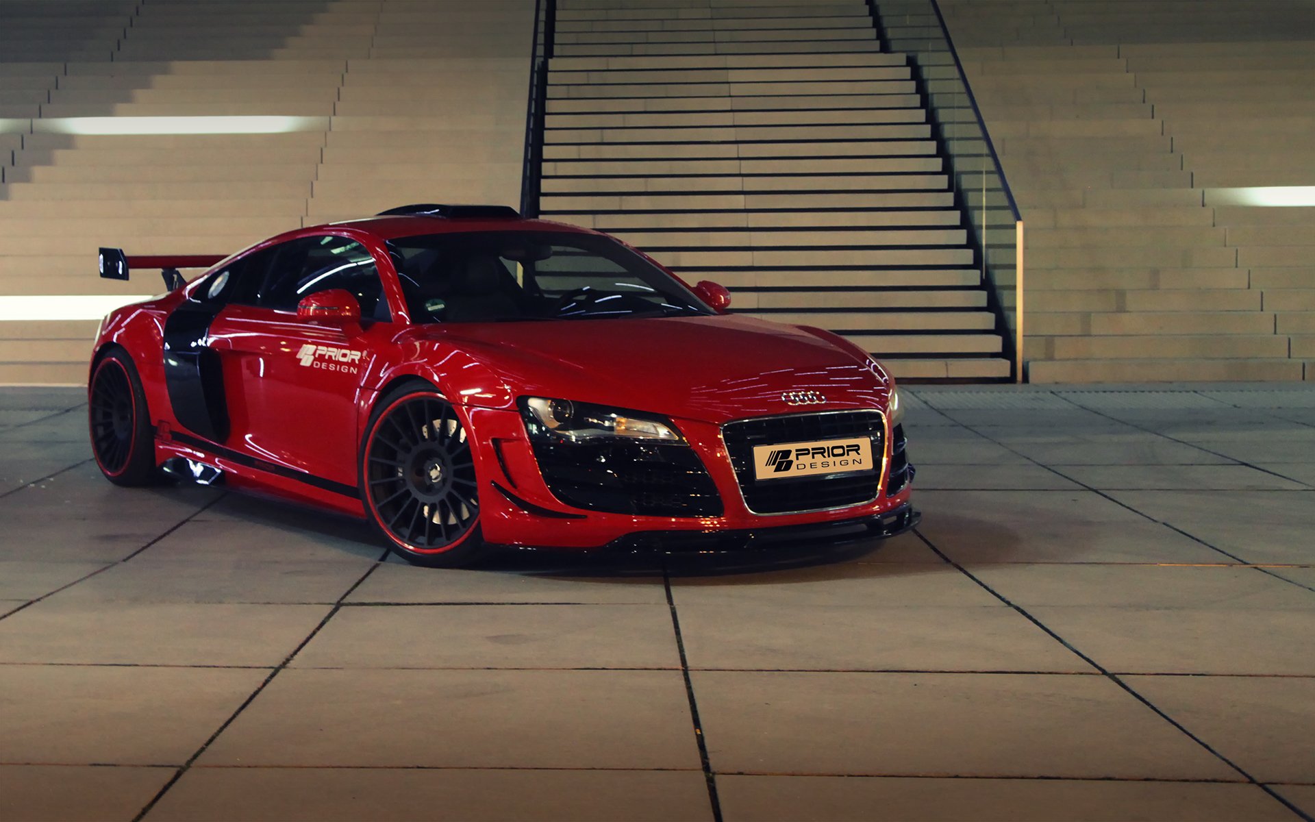 up-design audi r8 gt650 auto anteriore rosso scala passi