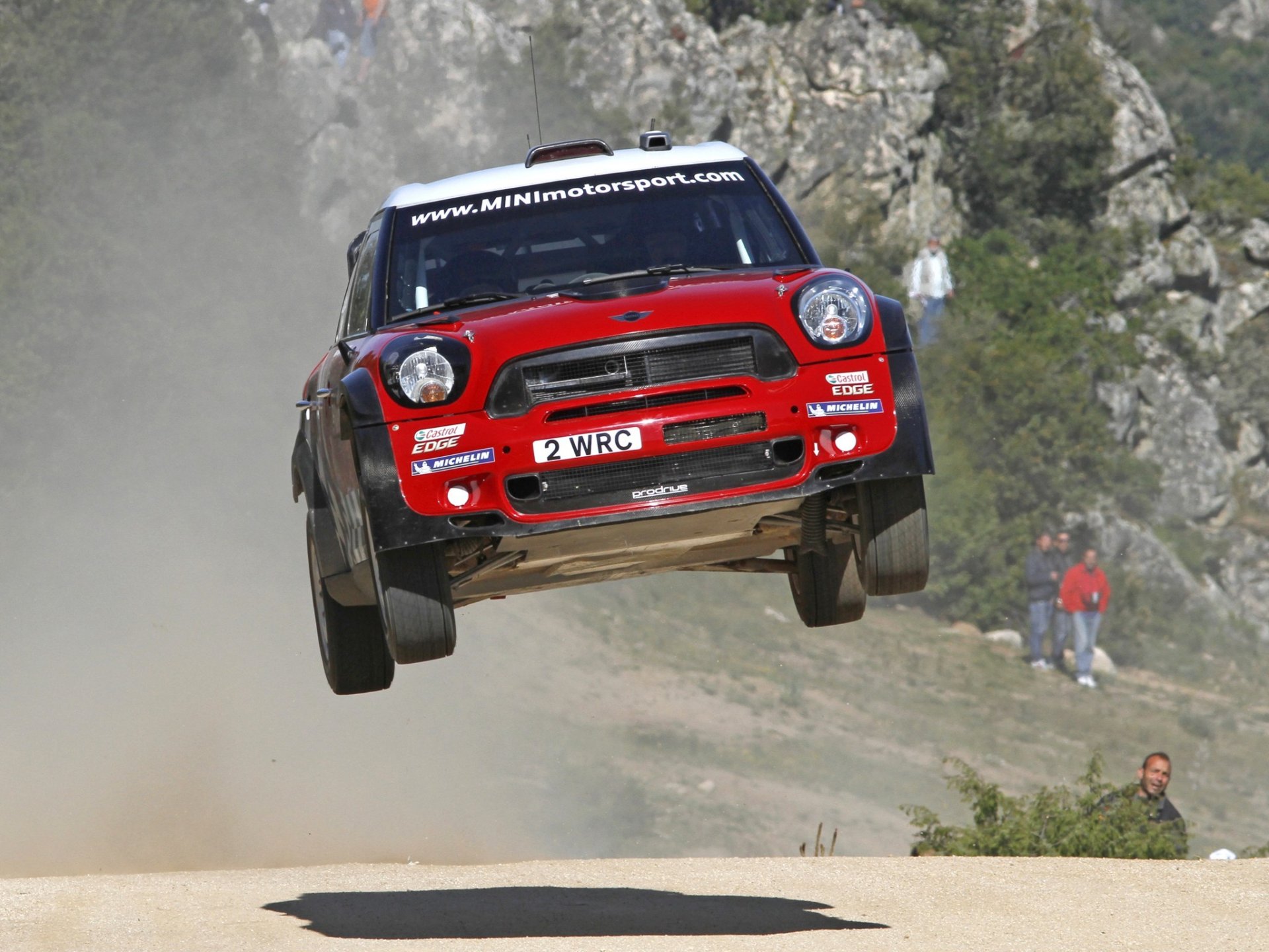 mini countryman john cooper works wrc mini czerwony rajd