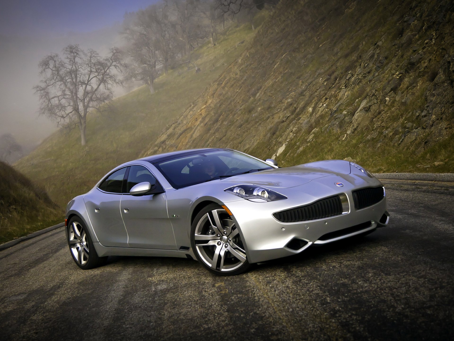 coche coche fisker karma gris carretera fisker nunca