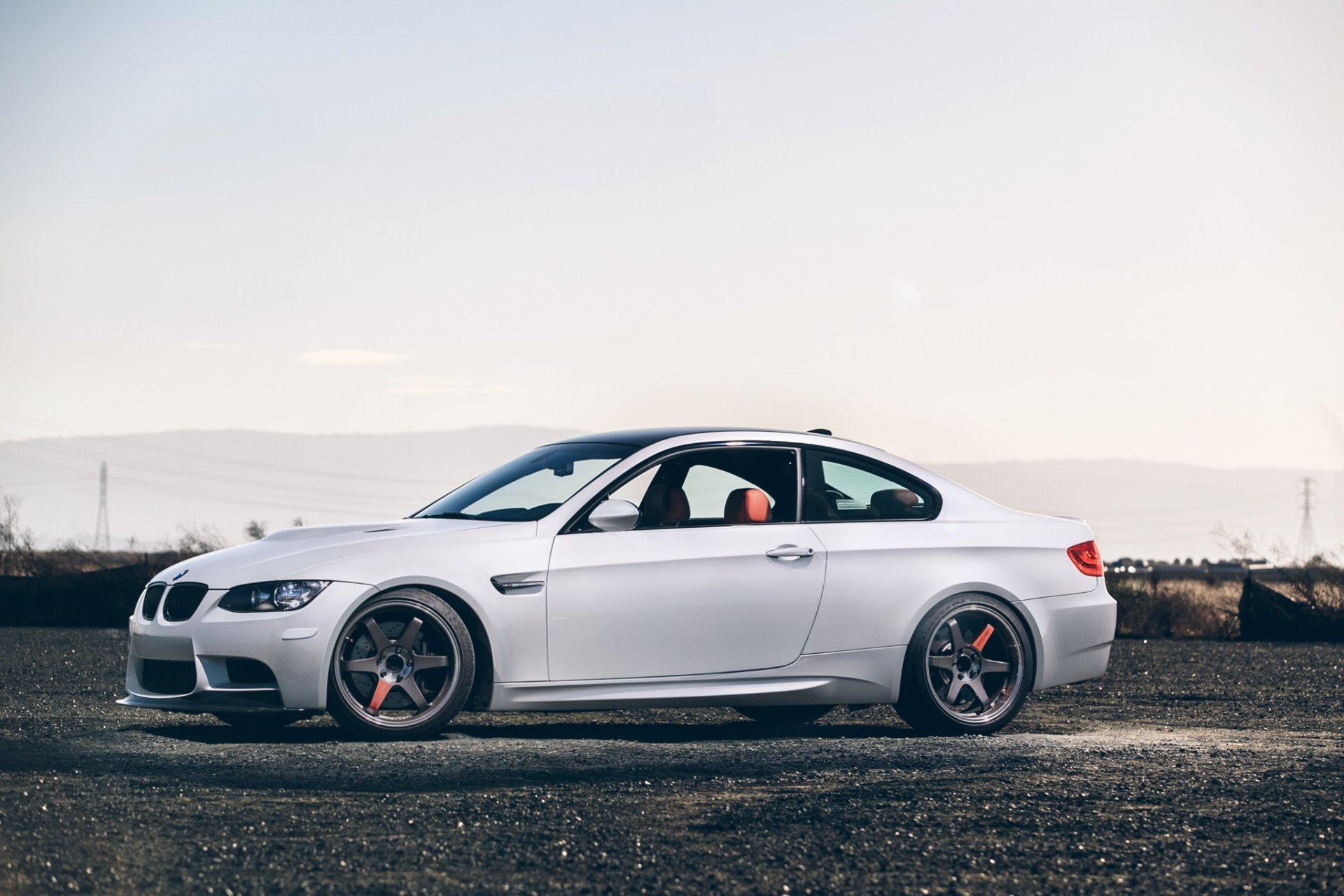 bmw m3 e92 white wheels black bmw coupe side view wheels sky