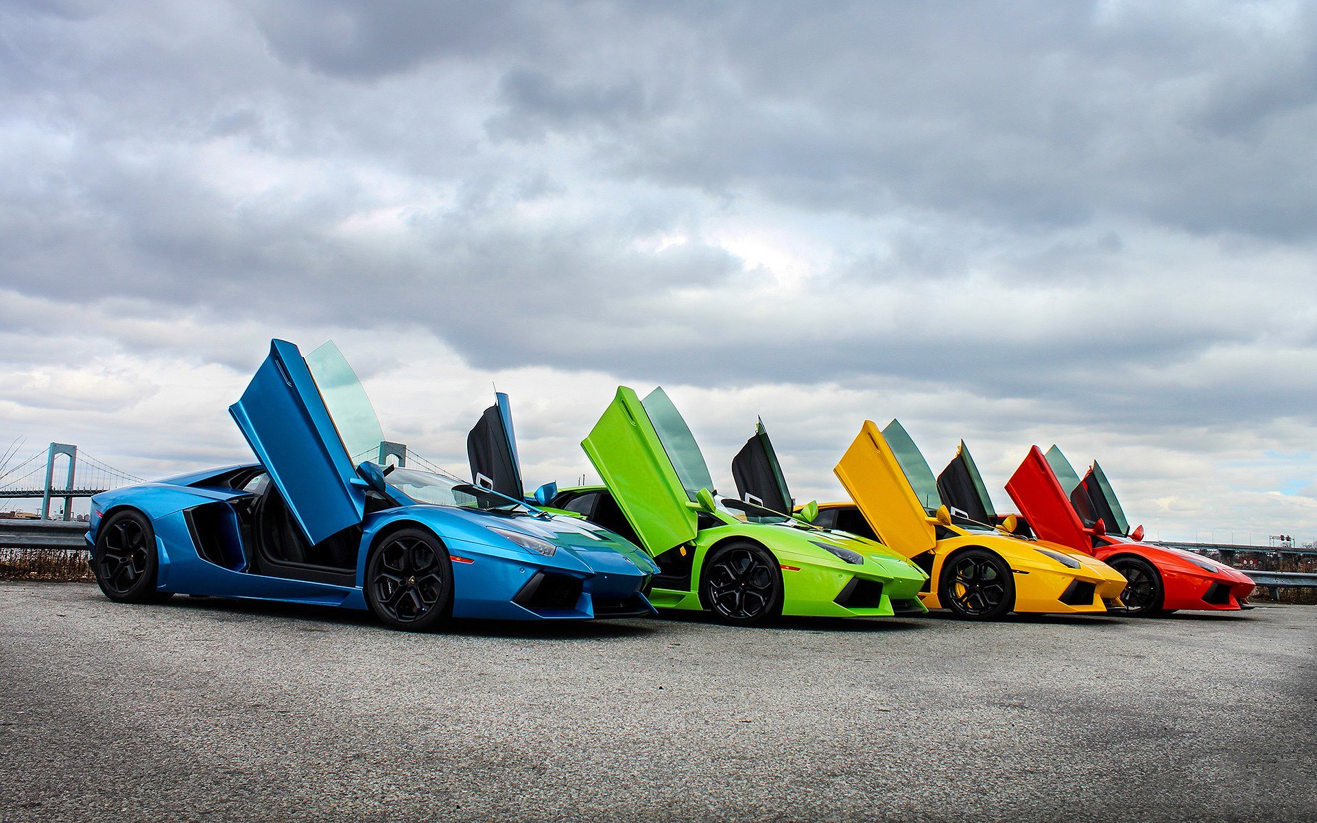 ciel nuages supercar portes couleur