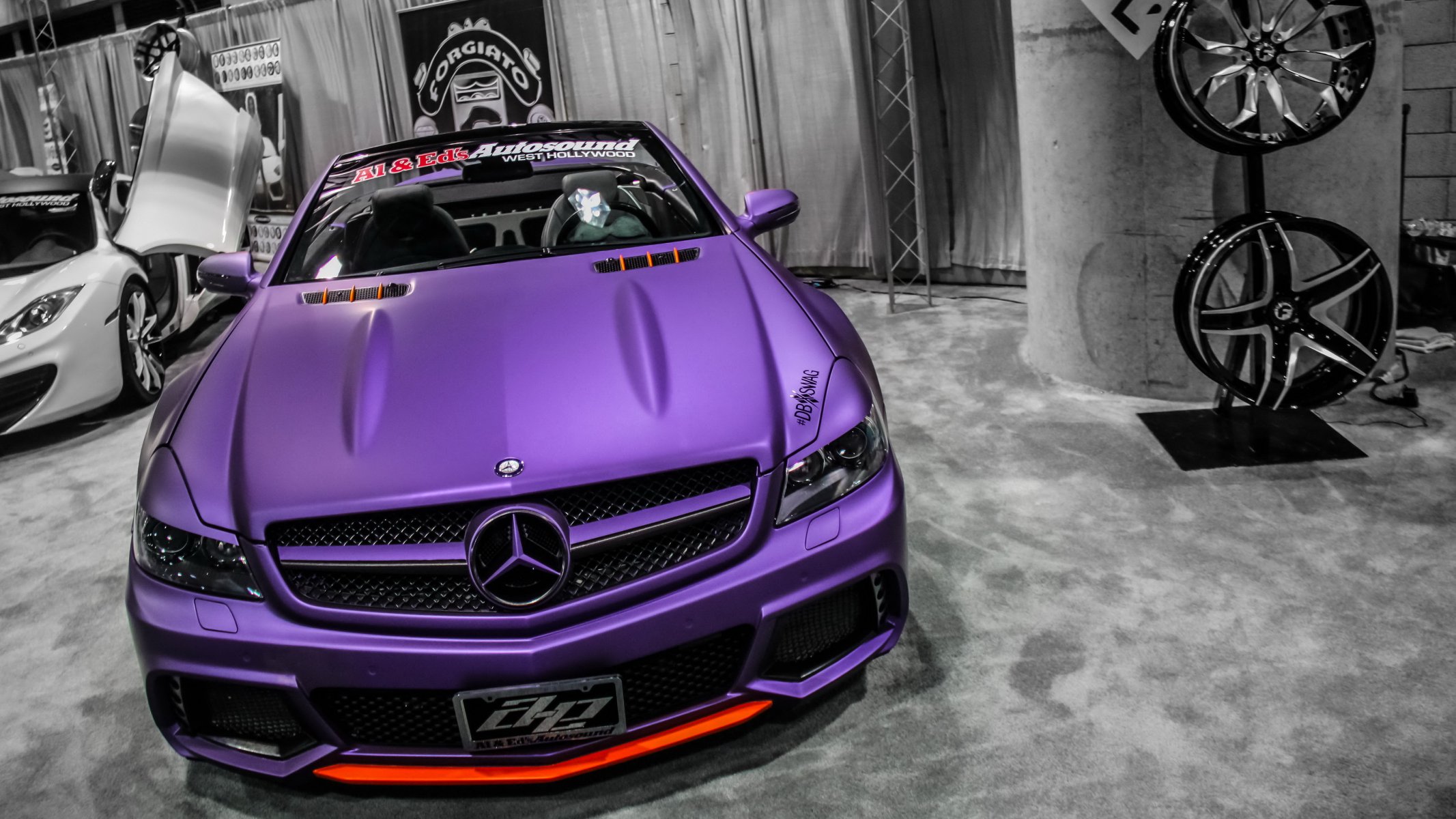 mercedes benz sl65 tuning convertible purple drive