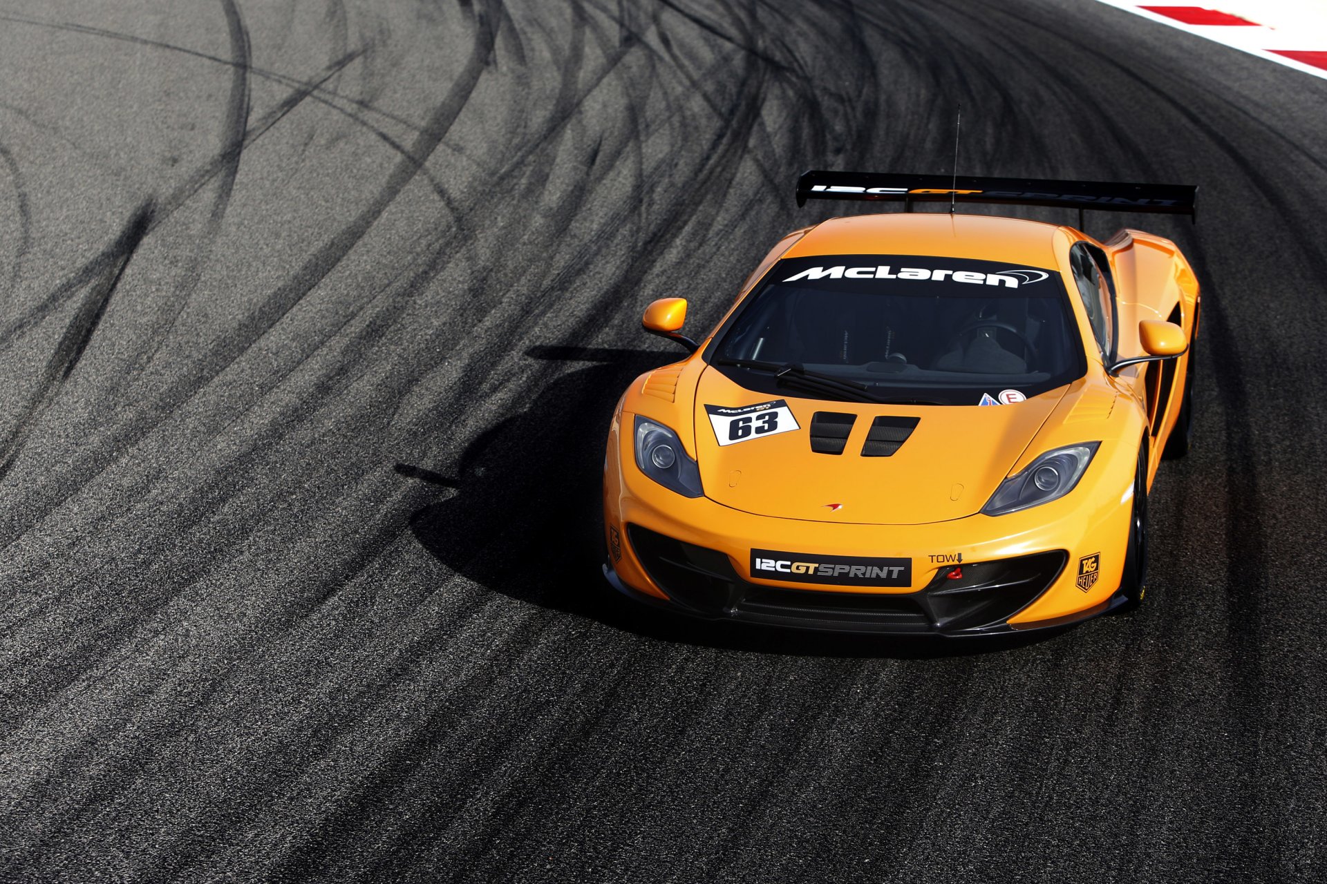 mclaren mp4-12c gt sprint car front view mclaren