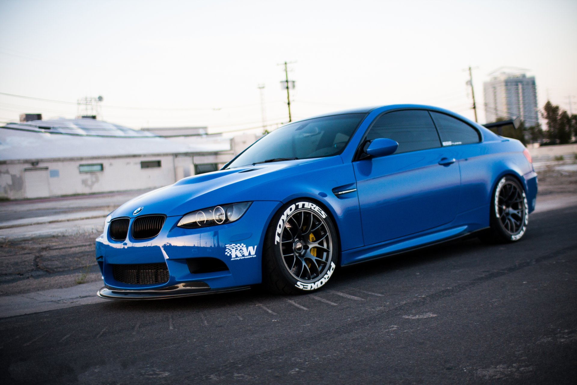 bmw m3 e92 bleu bmw vue latérale ciel