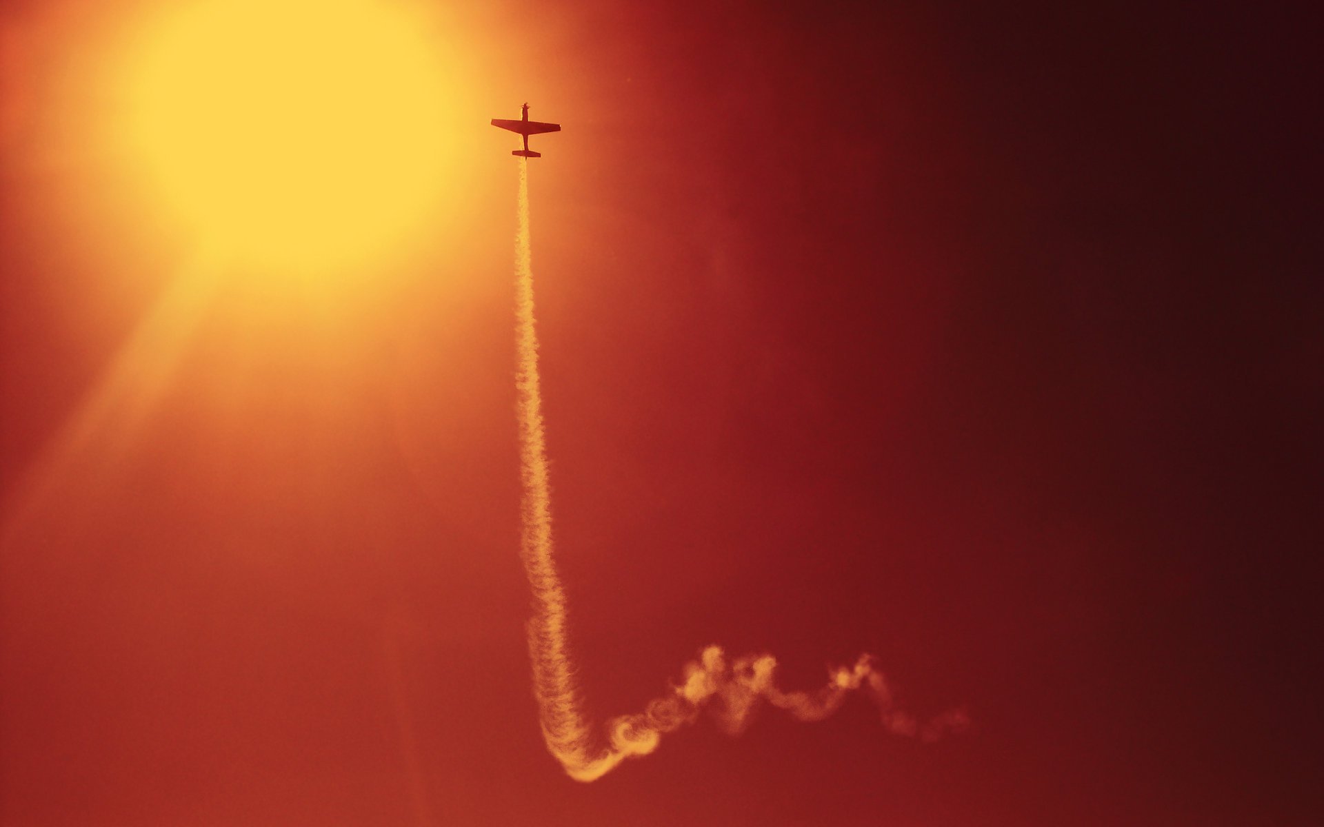 aerei sole aviazione fumo aria pennacchio cielo