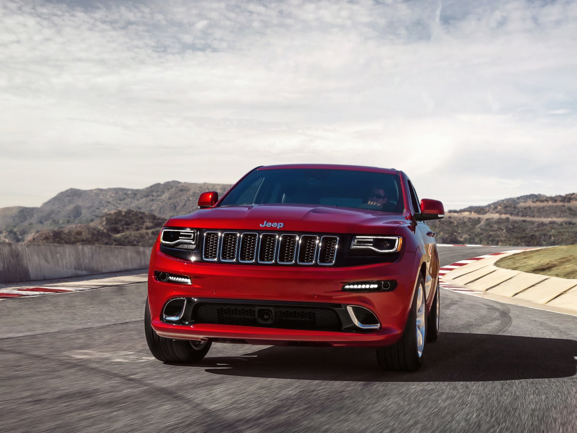 jeep grand cherokee srt frente cielo coche frente