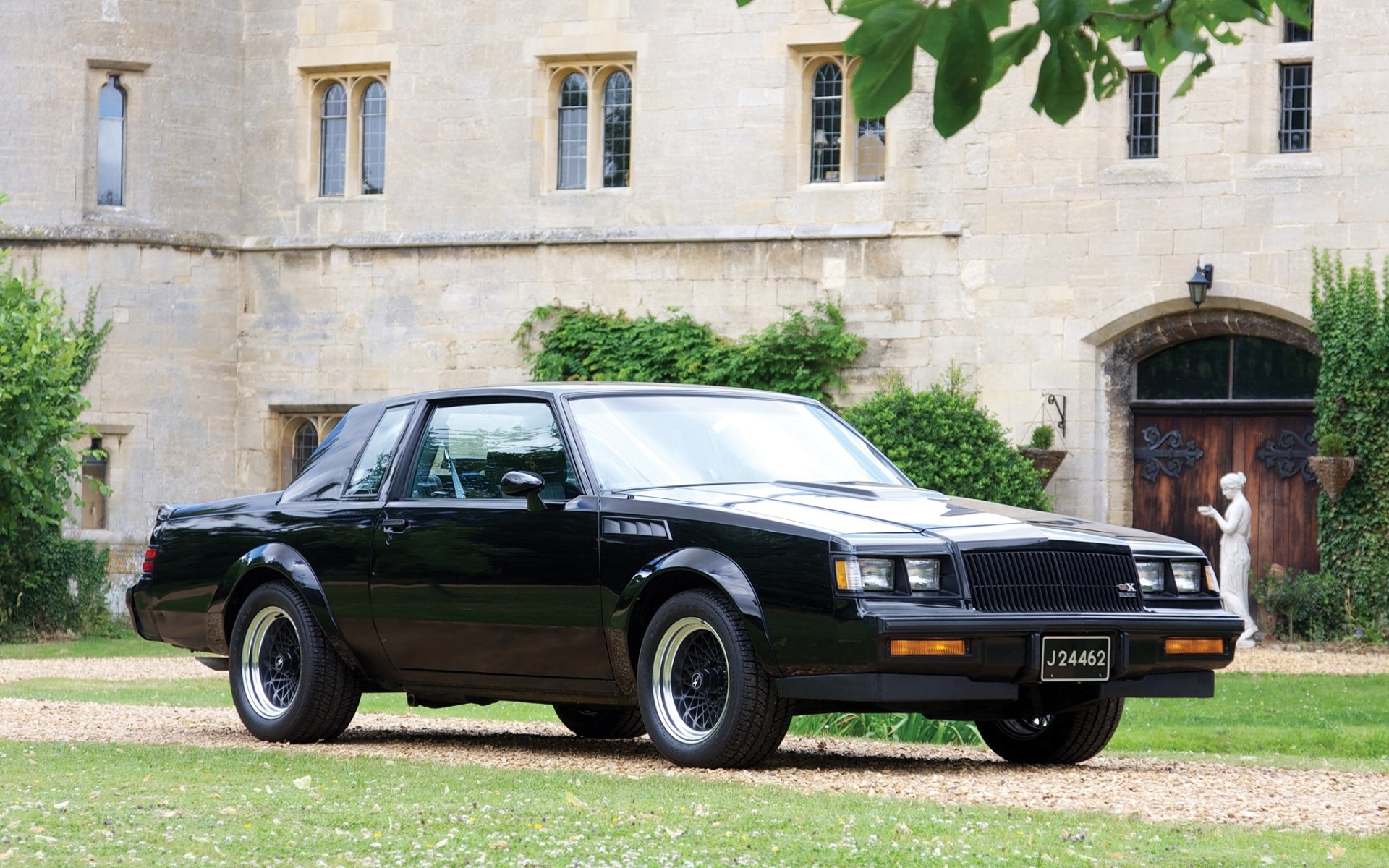 buick gnx grand national 1987 buick grand national front building background