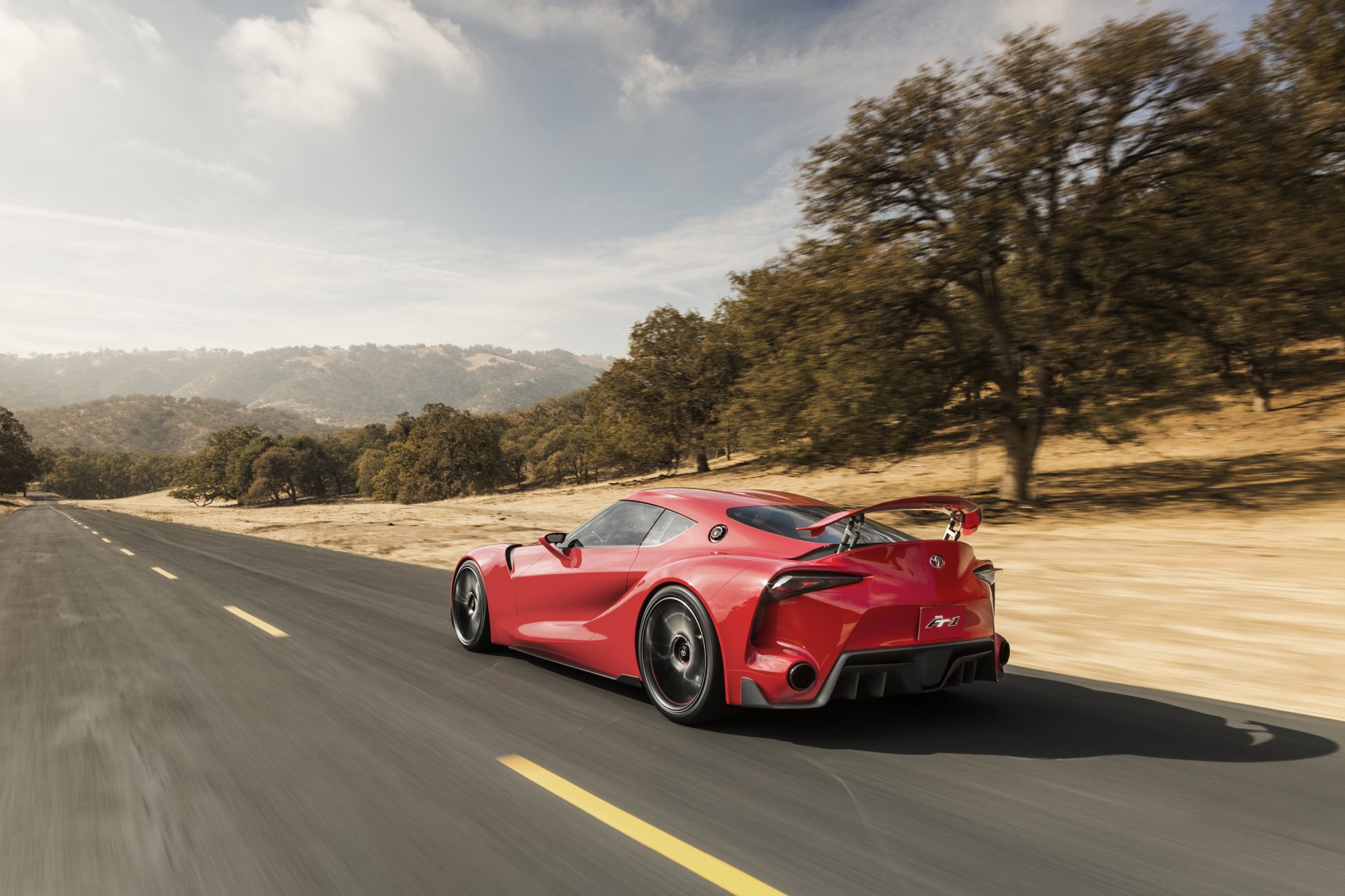 toyota ft-1 concept car speed road nice wallpaper