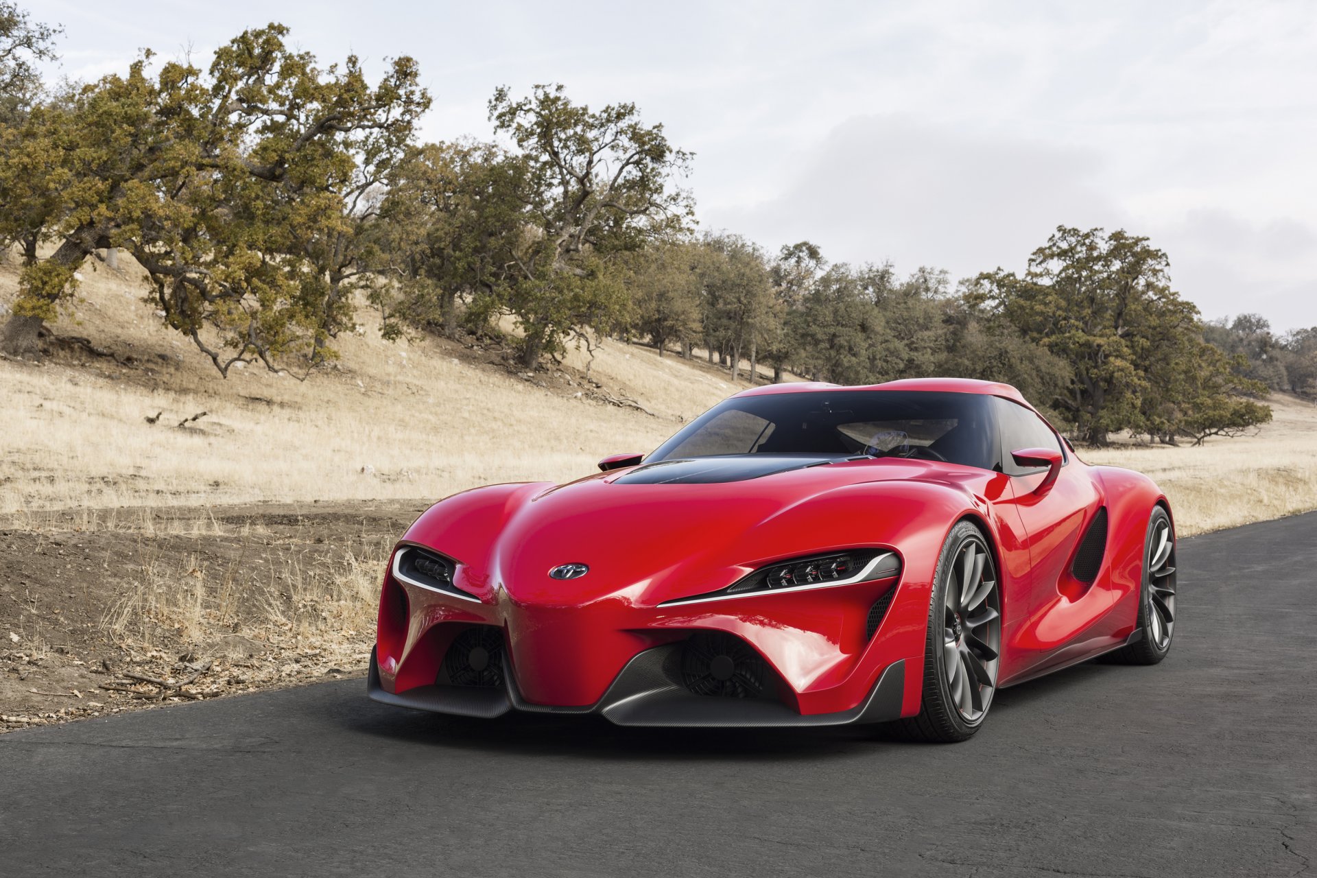 toyota ft-1 concept avant voiture rouge voiture