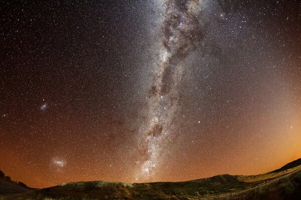 La vía láctea en el cielo de Argentina