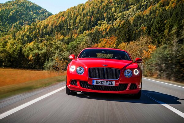 Bentley corre a gran velocidad