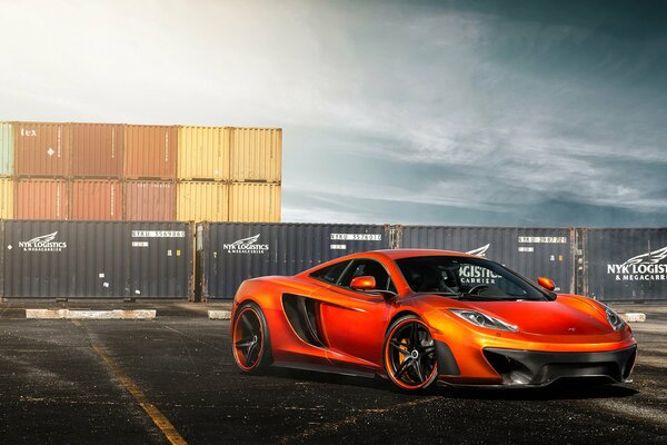 Painting orange car mclaren mp4 -vx, vorsteiner