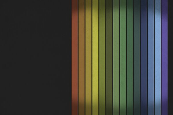 Linee con i colori dell arcobaleno su sfondo nero