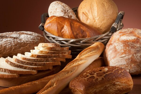 Fresh fragrant pastries served on a brown background