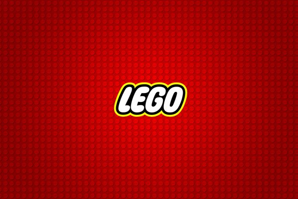 Logotipo del diseñador de LEGO fondo rojo