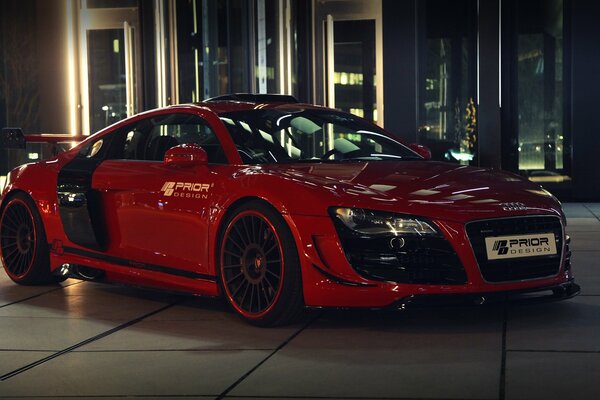 Piękne czerwone audi R8