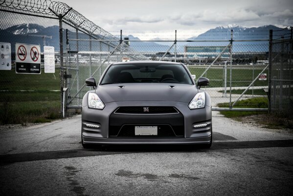 Black Matte Nissan Front view